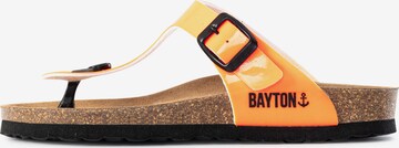 Tongs 'Mercure' Bayton en orange : devant