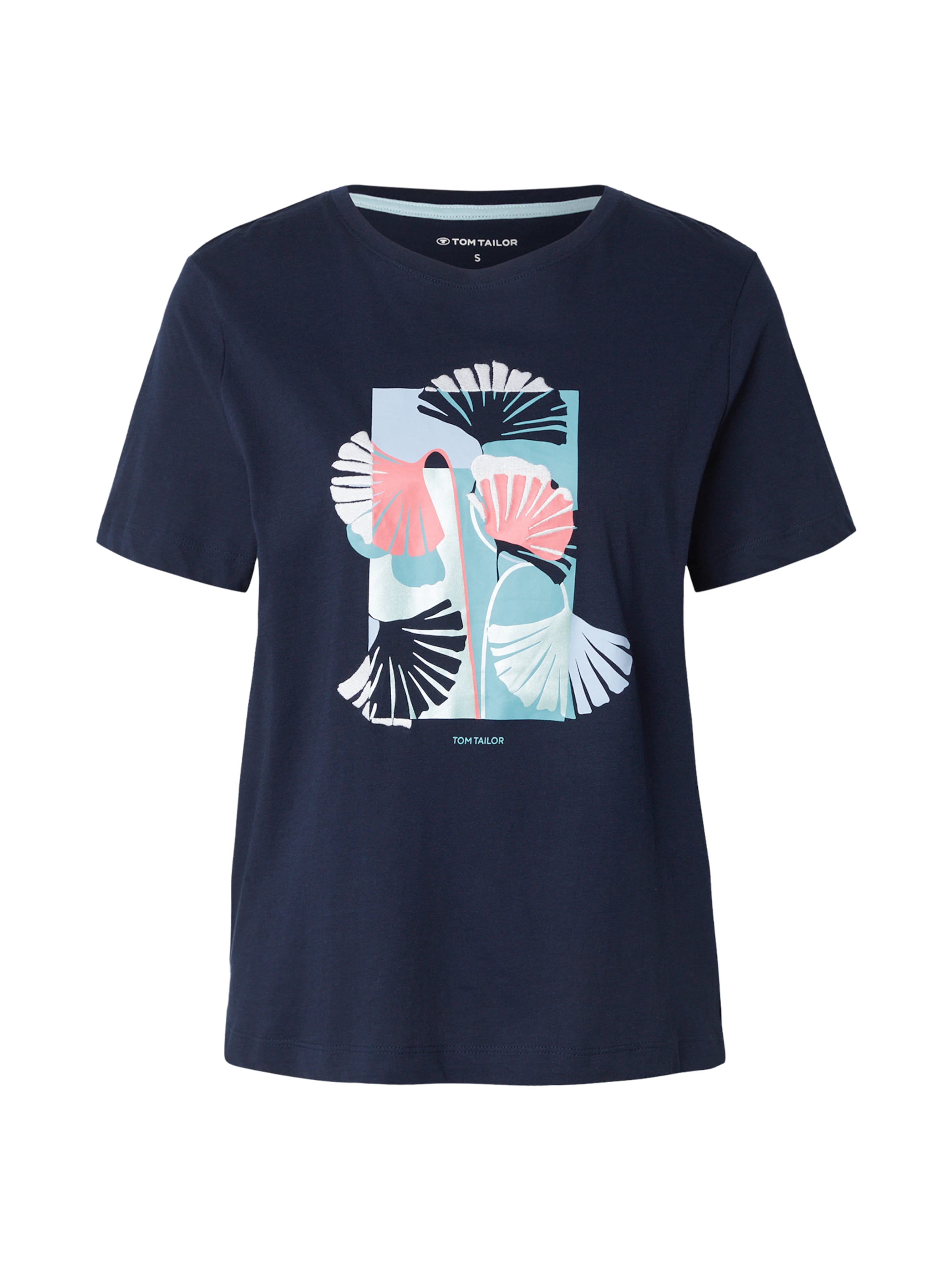 Tricou de la TOM TAILOR pe albastru: față