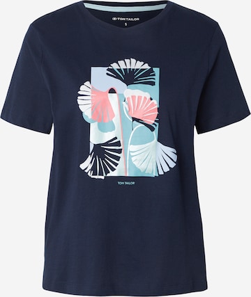 Tricou de la TOM TAILOR pe albastru: față