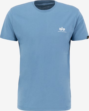 Coupe regular T-Shirt ALPHA INDUSTRIES en bleu : devant