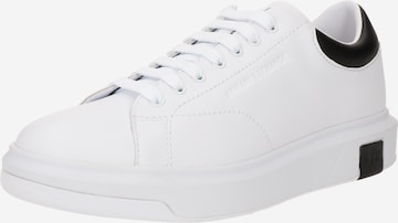 ARMANI EXCHANGE - Sapatilhas baixas em branco: frente