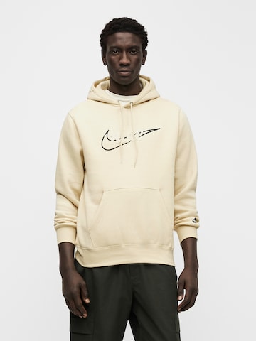 Nike Sportswear Sweatshirt 'CLUB' i beige: framsida