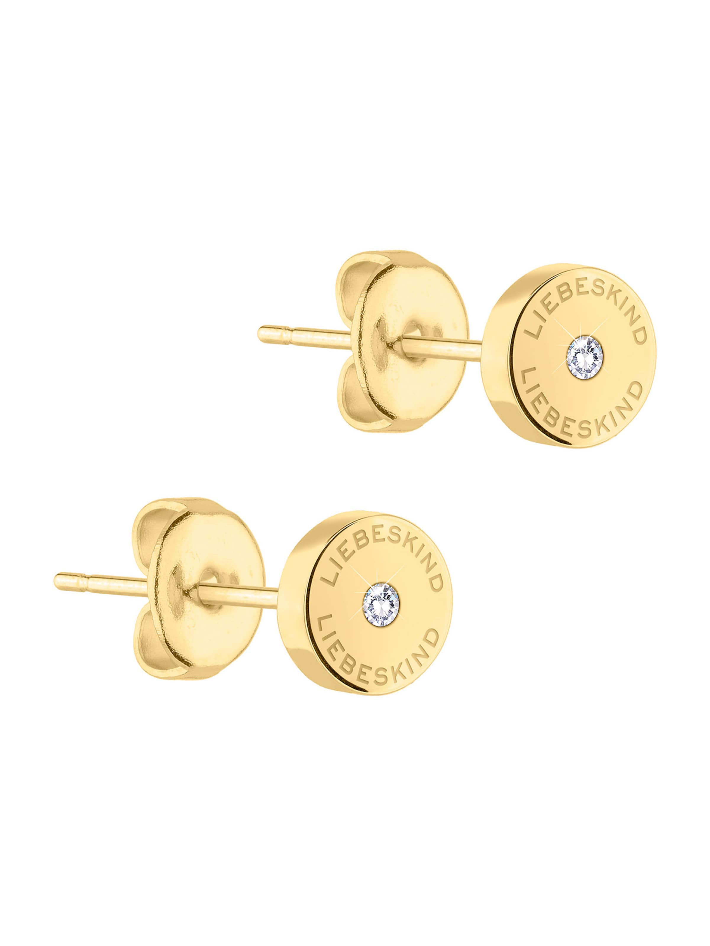 Boucles d'oreilles Liebeskind Berlin en or : devant