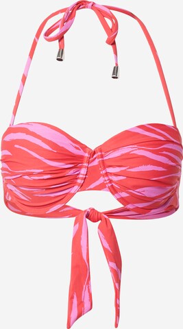 Seafolly Push-up Bikini Top in Red: front