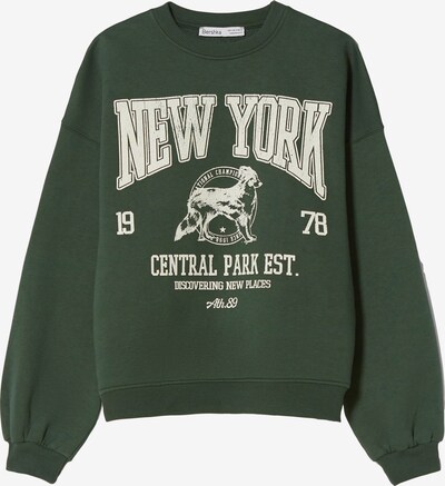 Bershka Sweater majica u zelena / bijela, Pregled proizvoda