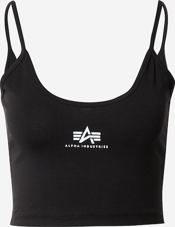 ALPHA INDUSTRIES Top in Black: front