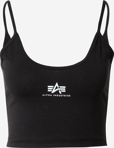 ALPHA INDUSTRIES Topp must / valge, Tootevaade