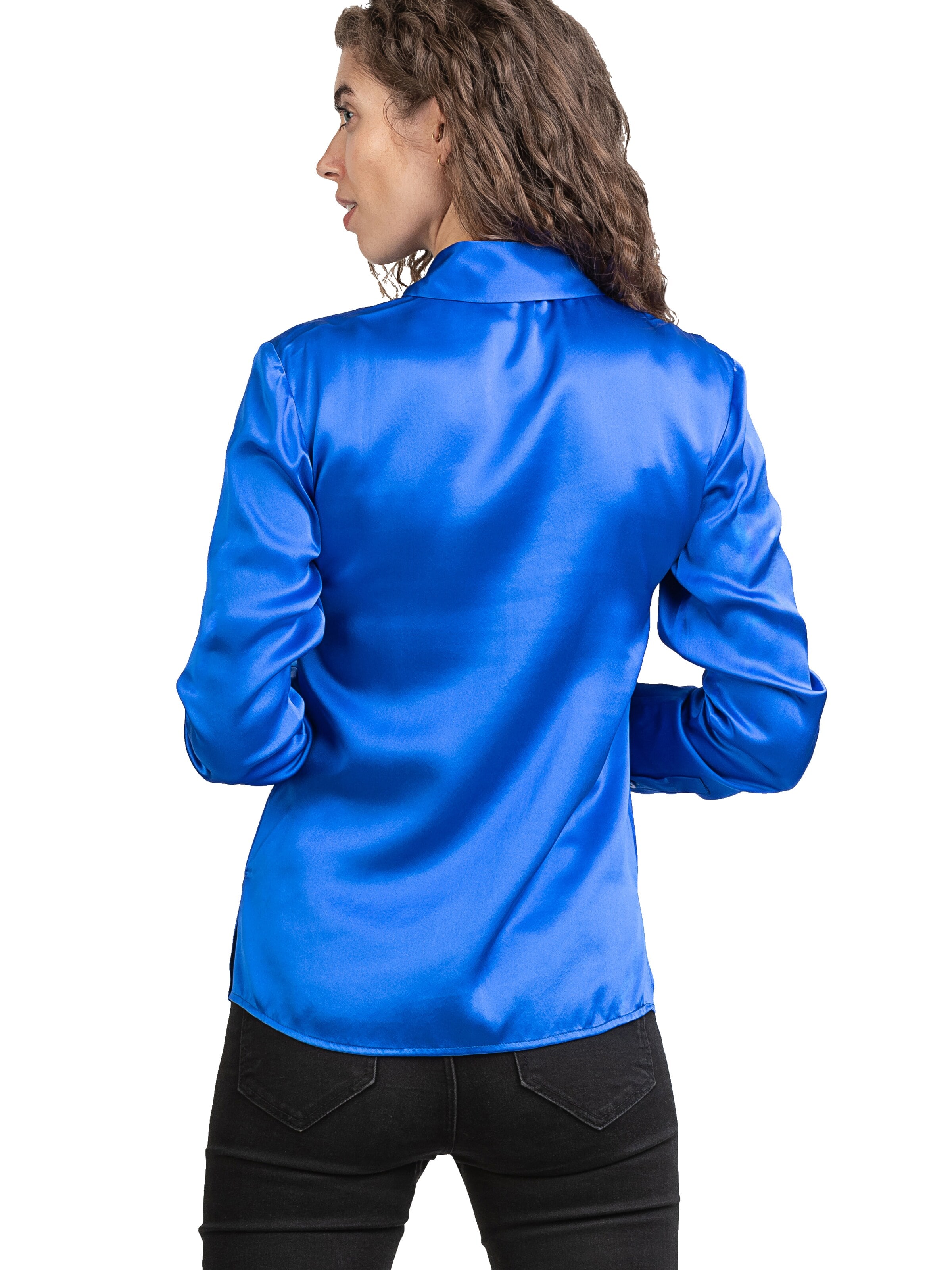 Posh Gear - Blusa 'Seidenbluse Camicia da Donna' en azul