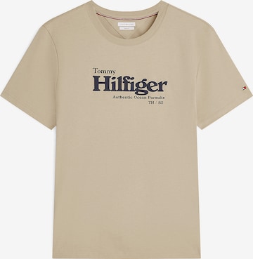 T-Shirt TOMMY HILFIGER en beige : devant