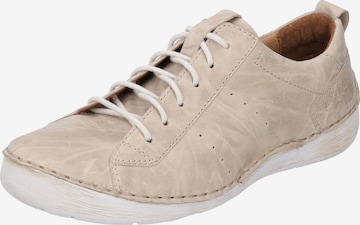 JOSEF SEIBEL Athletic Lace-Up Shoes in Beige: front