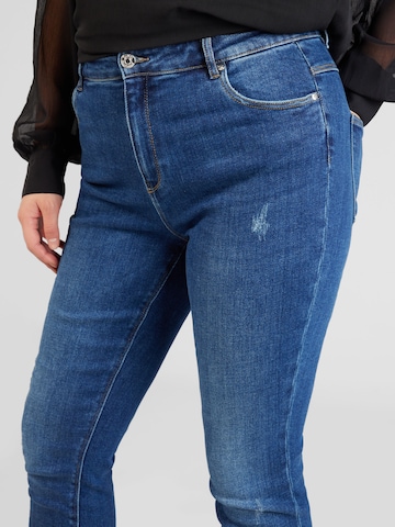 ONLY Curve Slimfit Jeans 'MILA' in Blauw