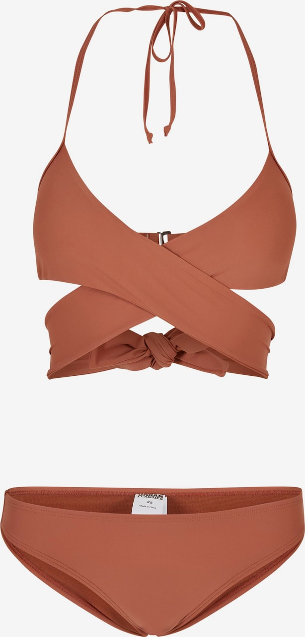 Triunghi Costum de baie două piese de la Urban Classics pe portocaliu: față