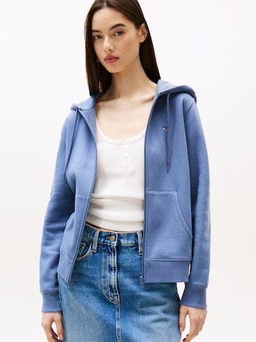 Tommy Jeans - Sudadera con cremallera en azul: frente