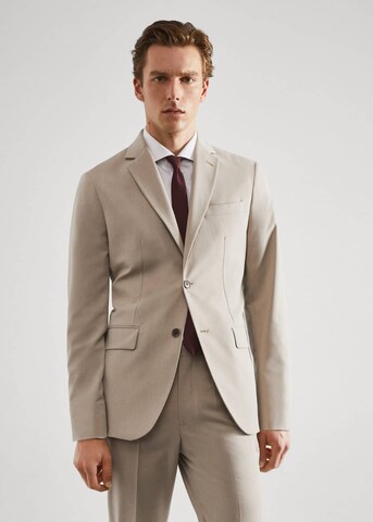 MANGO MAN Regular Fit Sakko 'Brasilia' in Beige: Vorderseite