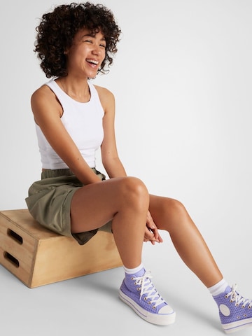 CONVERSE - Zapatillas deportivas altas 'Chuck Taylor All Star Lift Platform Knit' en azul: frente