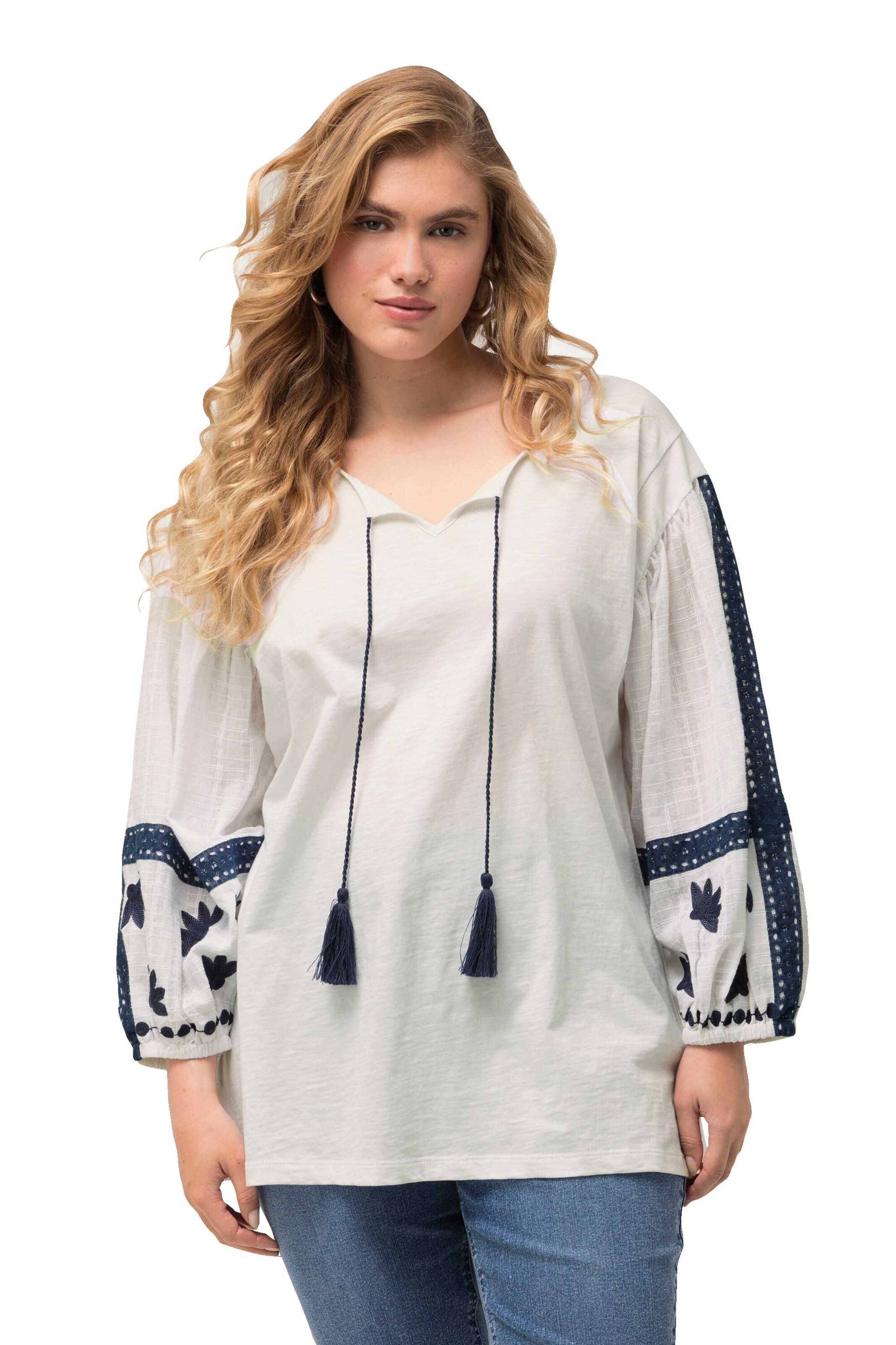 Ulla Popken Bluse in Weiß: Vorderseite