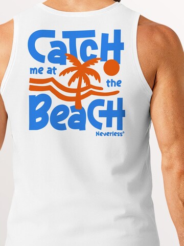 Neverless Shirt 'Catch me at the Beach' in Blau