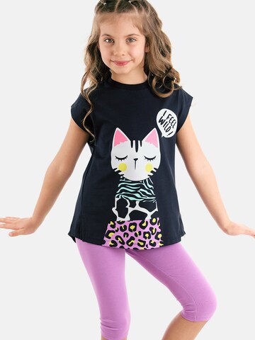 Denokids Trainingspak 'Jungle Cat' in Blauw: voorkant