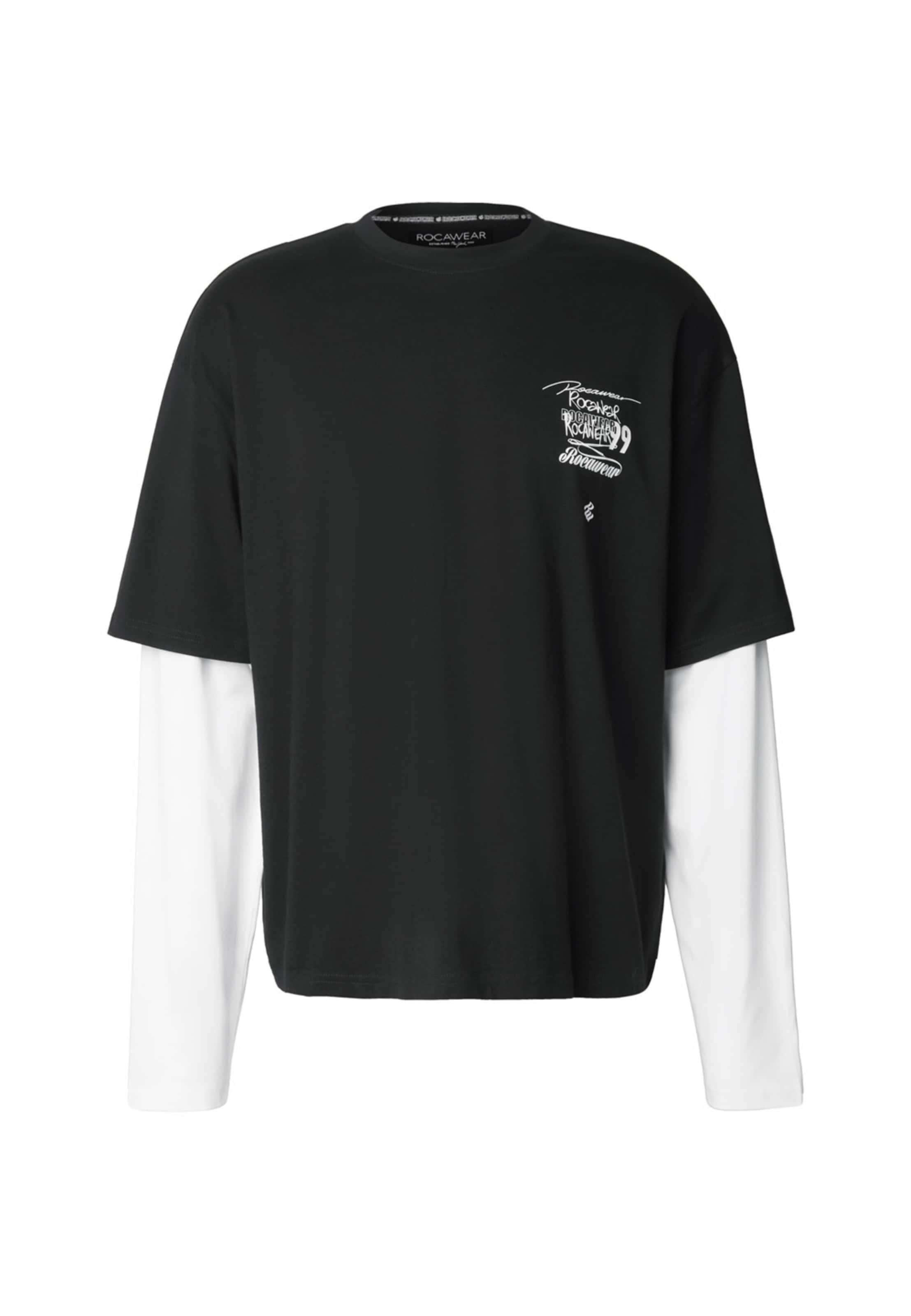 T-Shirt 'Jaxon' ROCAWEAR en noir : devant