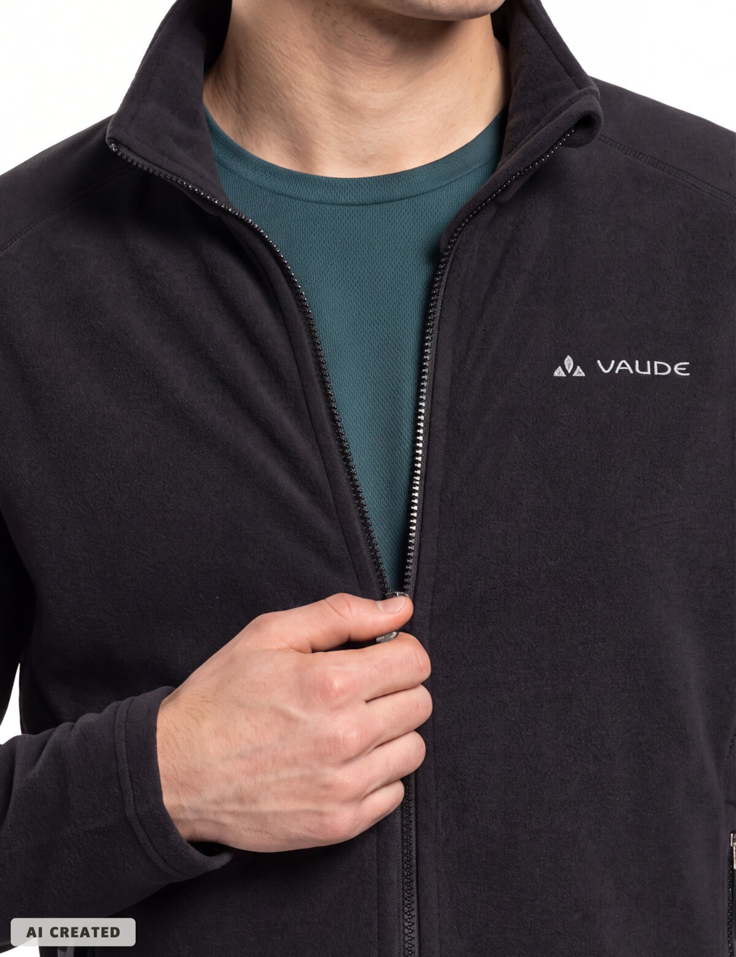 VAUDE Athletic fleece jacket 'Me Professional' in Black