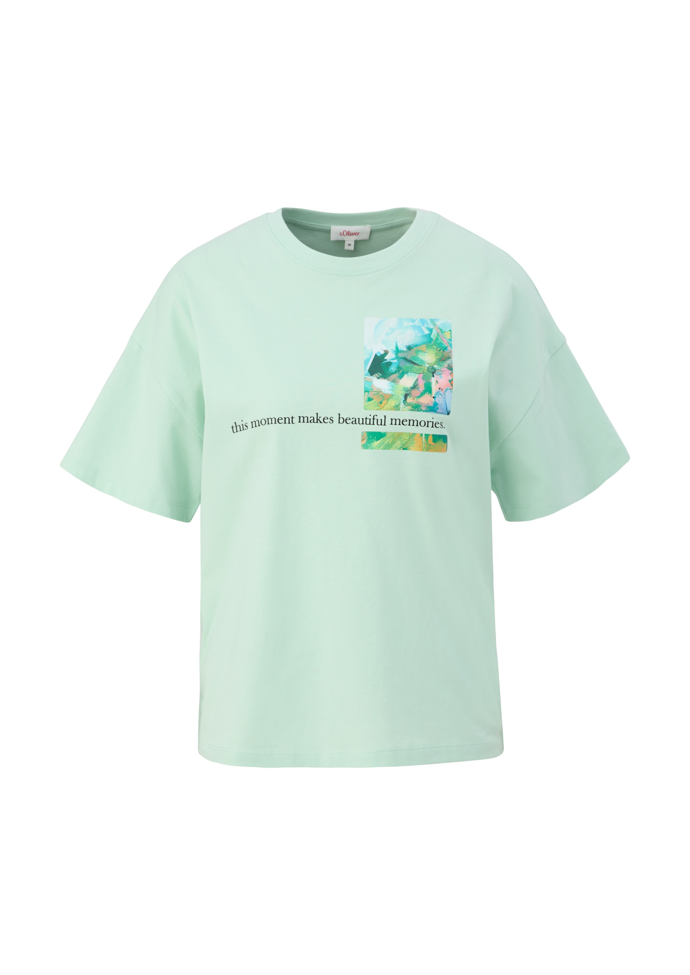 T-shirt s.Oliver en vert : devant