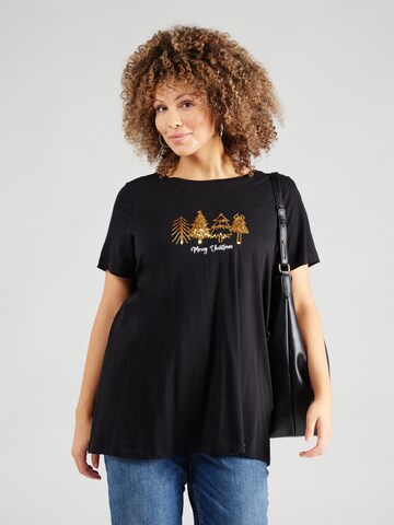 ONLY Carmakoma T-Shirt 'CARXMAS' in Schwarz: Vorderseite
