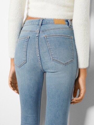 Bershka Skinny Džíny – modrá