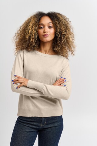 PULZ Jeans Sweater 'SARA' in Beige: front