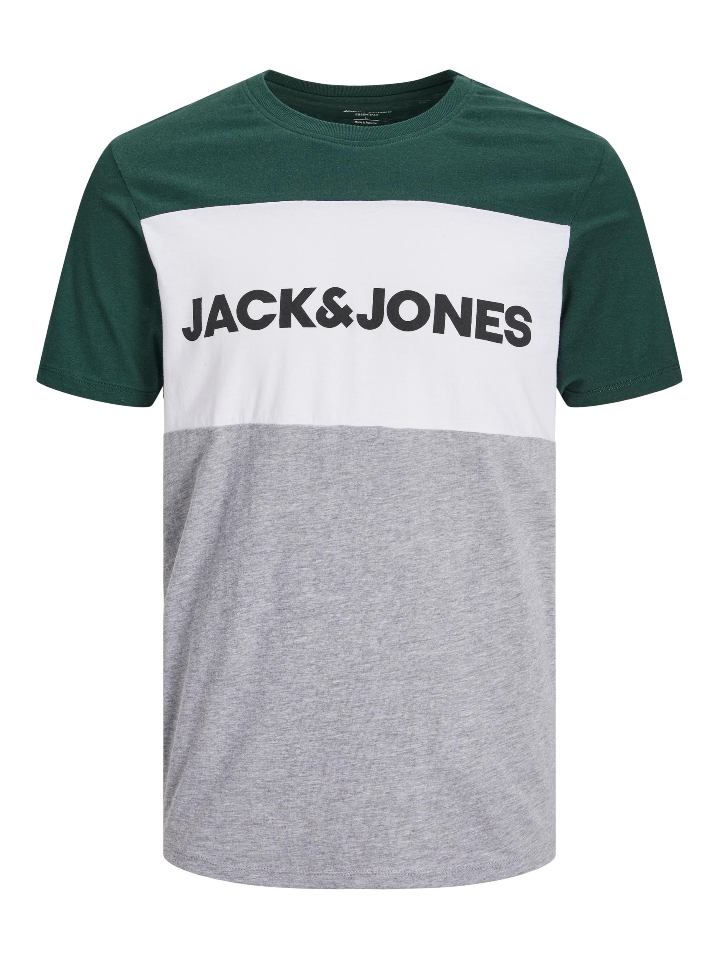 Männer Shirts JACK & JONES T-Shirt in Tanne - EJ21771