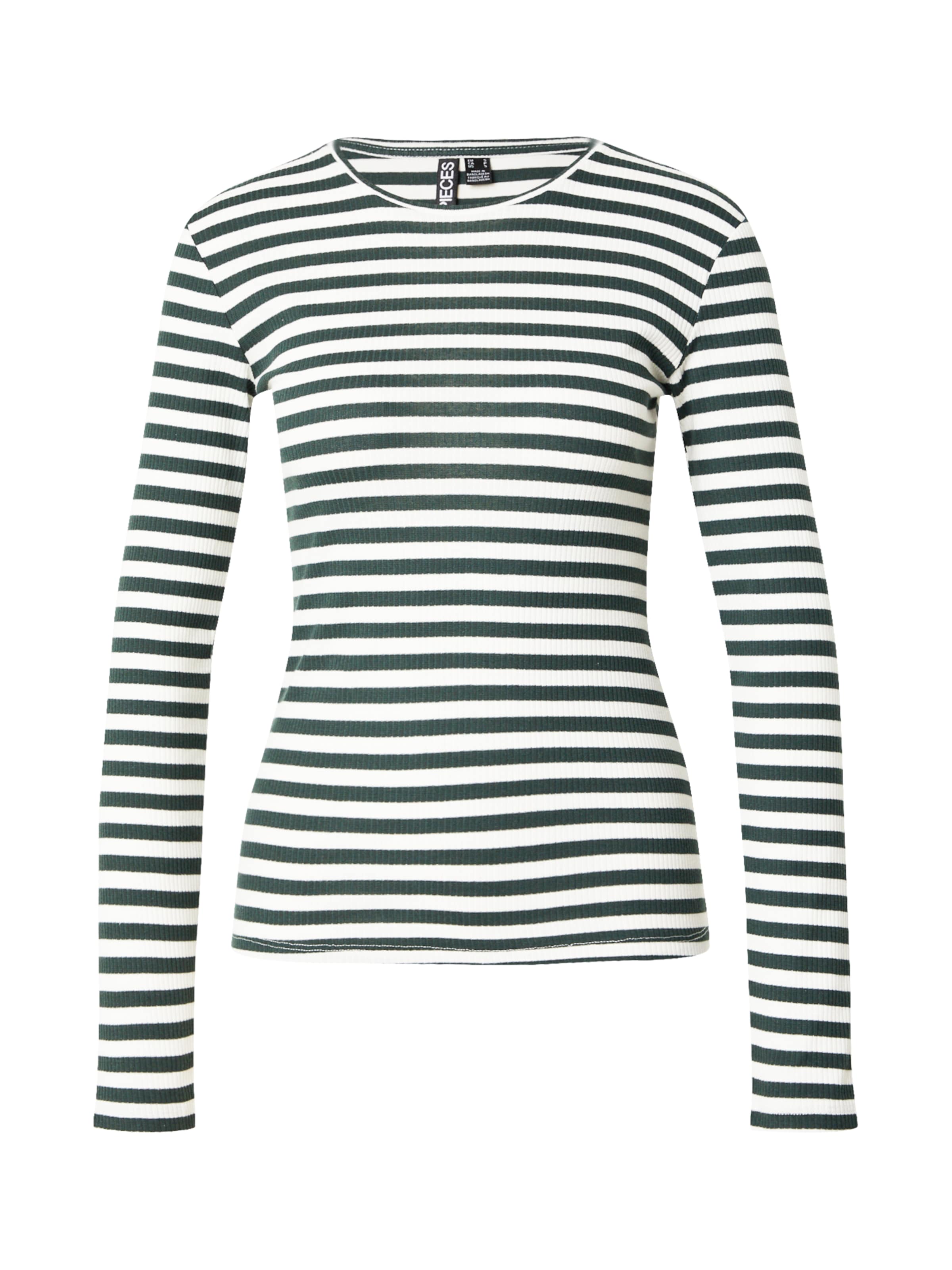 PIECES Camiseta 'PCRUKA' en verde oscuro / blanco, Vista del producto