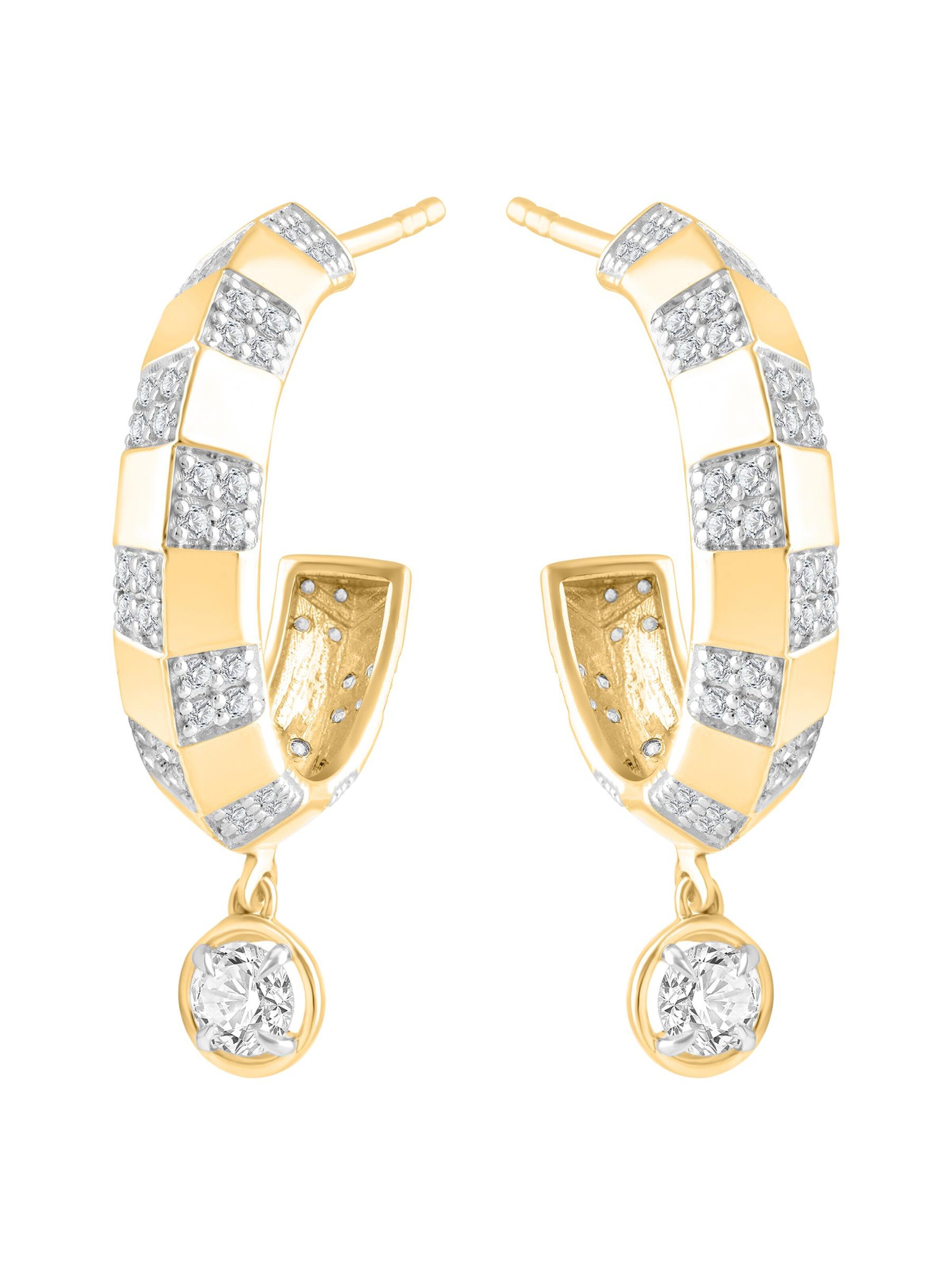 Boucles d'oreilles ETHISHER DIAMANTEN en jaune