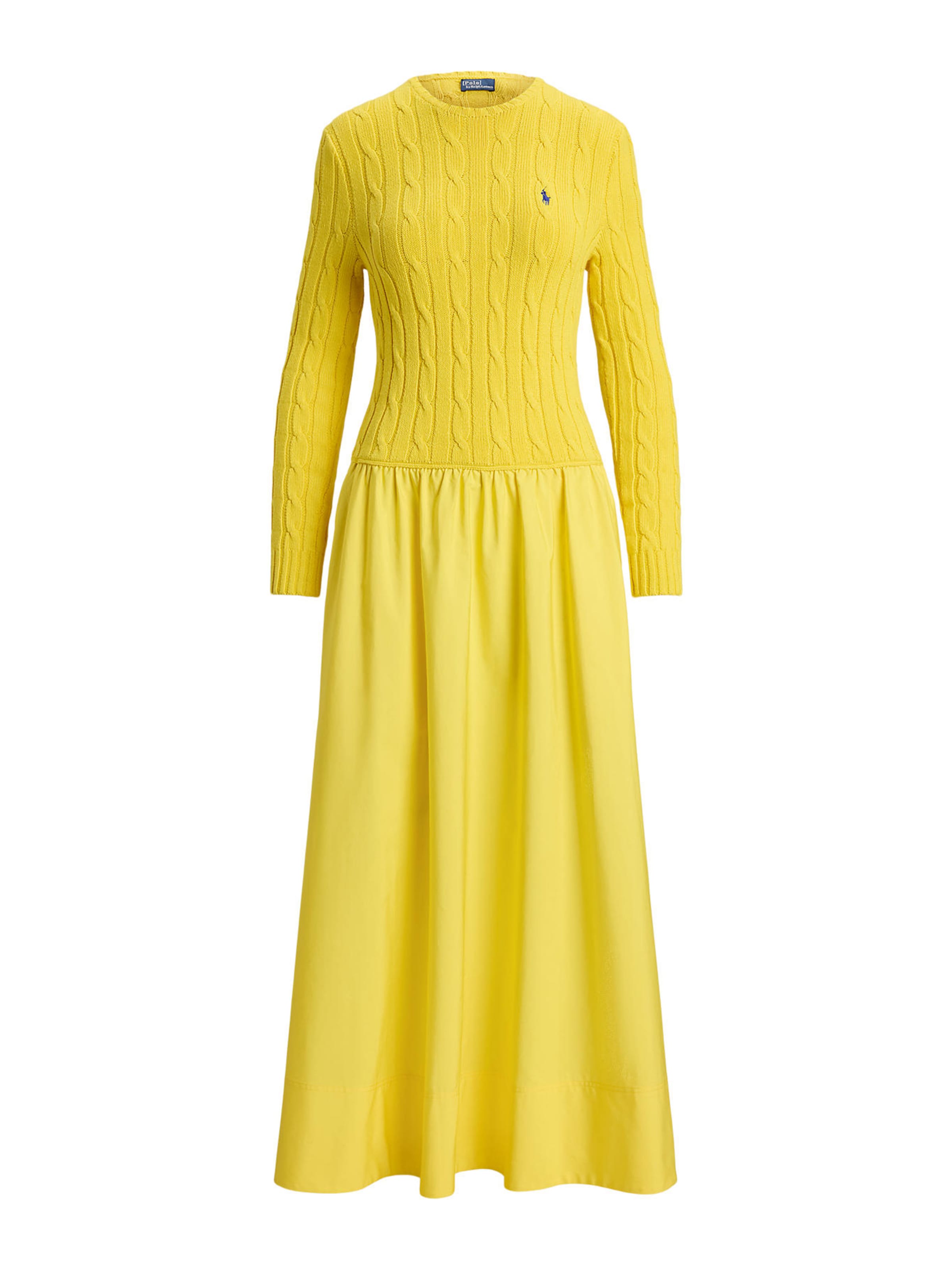 Rochie de la Polo Ralph Lauren pe galben: față