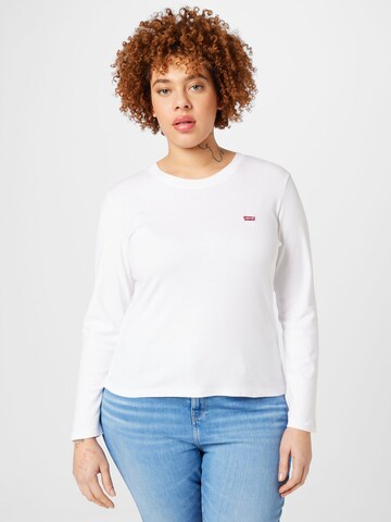 Levi's® Plus Shirt 'PL Long Sleeve Baby Tee' in White: front