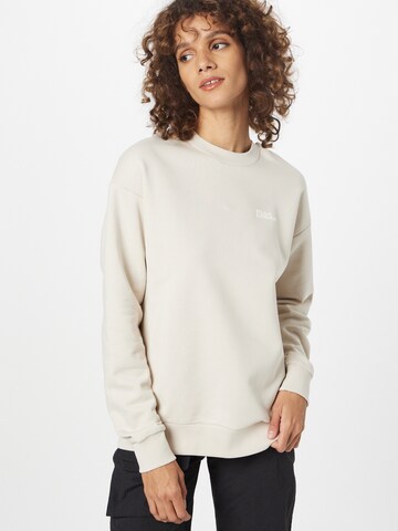 JACK WOLFSKIN Athletic Sweatshirt in Beige: front