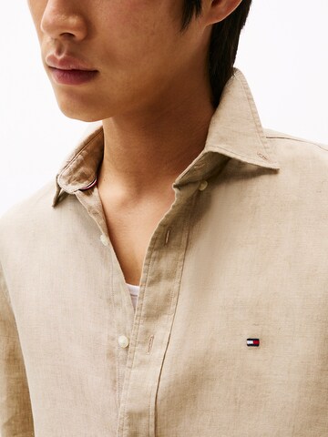 TOMMY HILFIGER Regular Fit Hemd in Beige