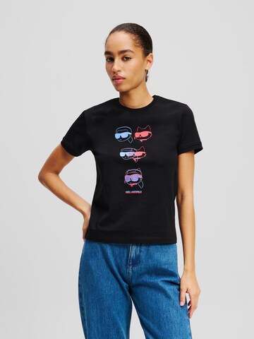 Karl Lagerfeld Póló - fekete: elől