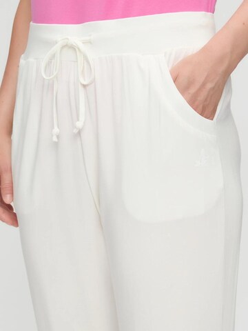 CURARE Yogawear Tapered Sports trousers 'Yogahose Wide -  White' in White