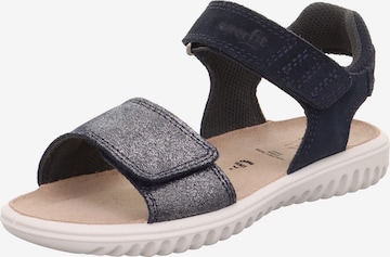 SUPERFIT Sandale 'Sparkle' in Blau: Vorderseite