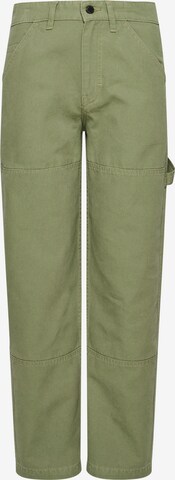 Wide Leg Pantalon 'Carpenter' Superdry en vert : devant