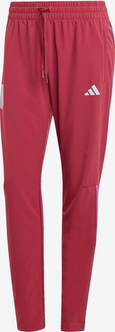 ADIDAS PERFORMANCE Tapered Workout Pants 'Spanien WM 2023' in Red: front