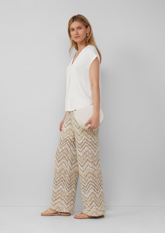s.Oliver BLACK LABEL Wide Leg Hose in Beige