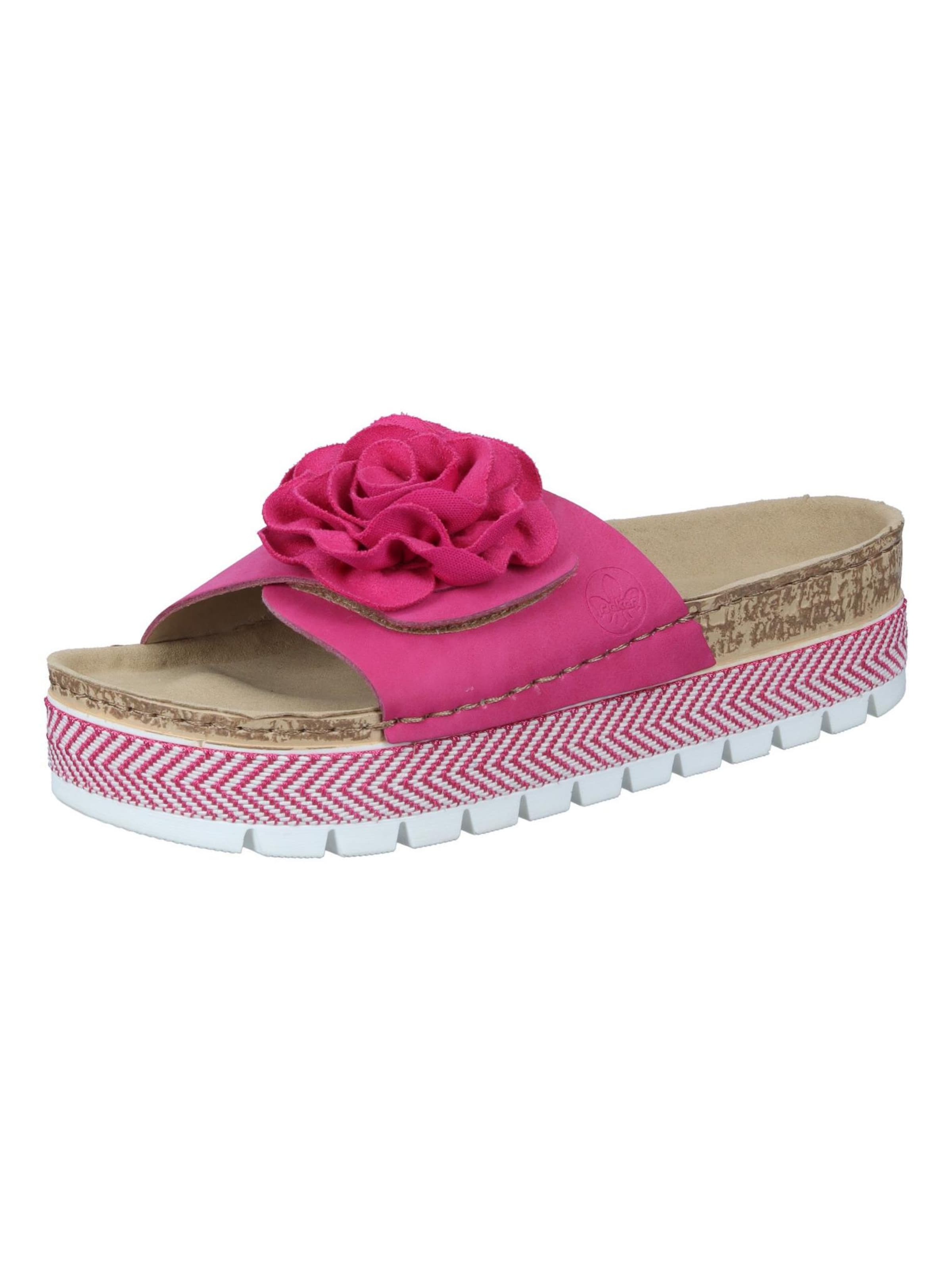 Rieker Pantolette in Pink: Vorderseite