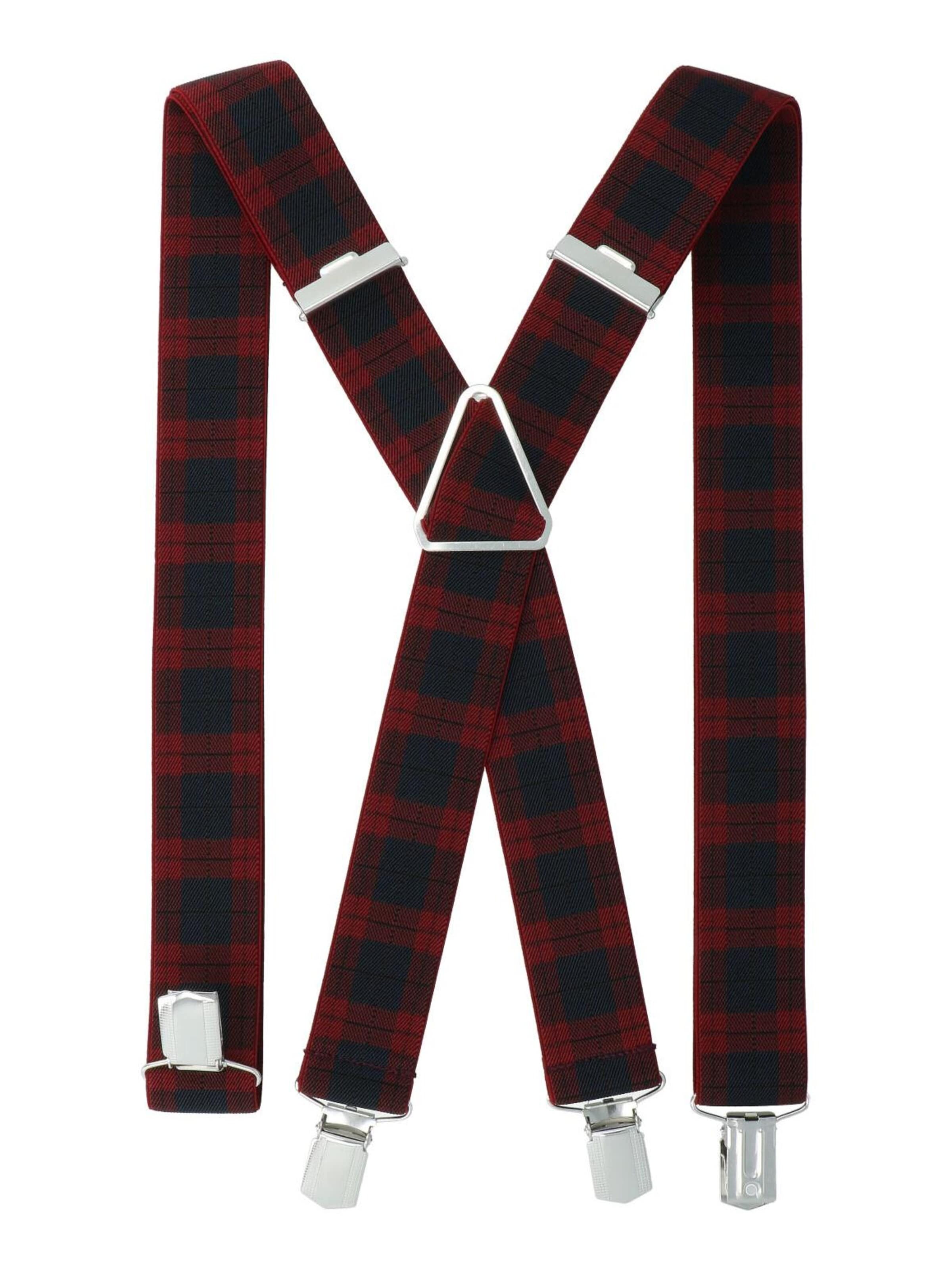 WILLEN Suspenders 'Karo' in Red: front