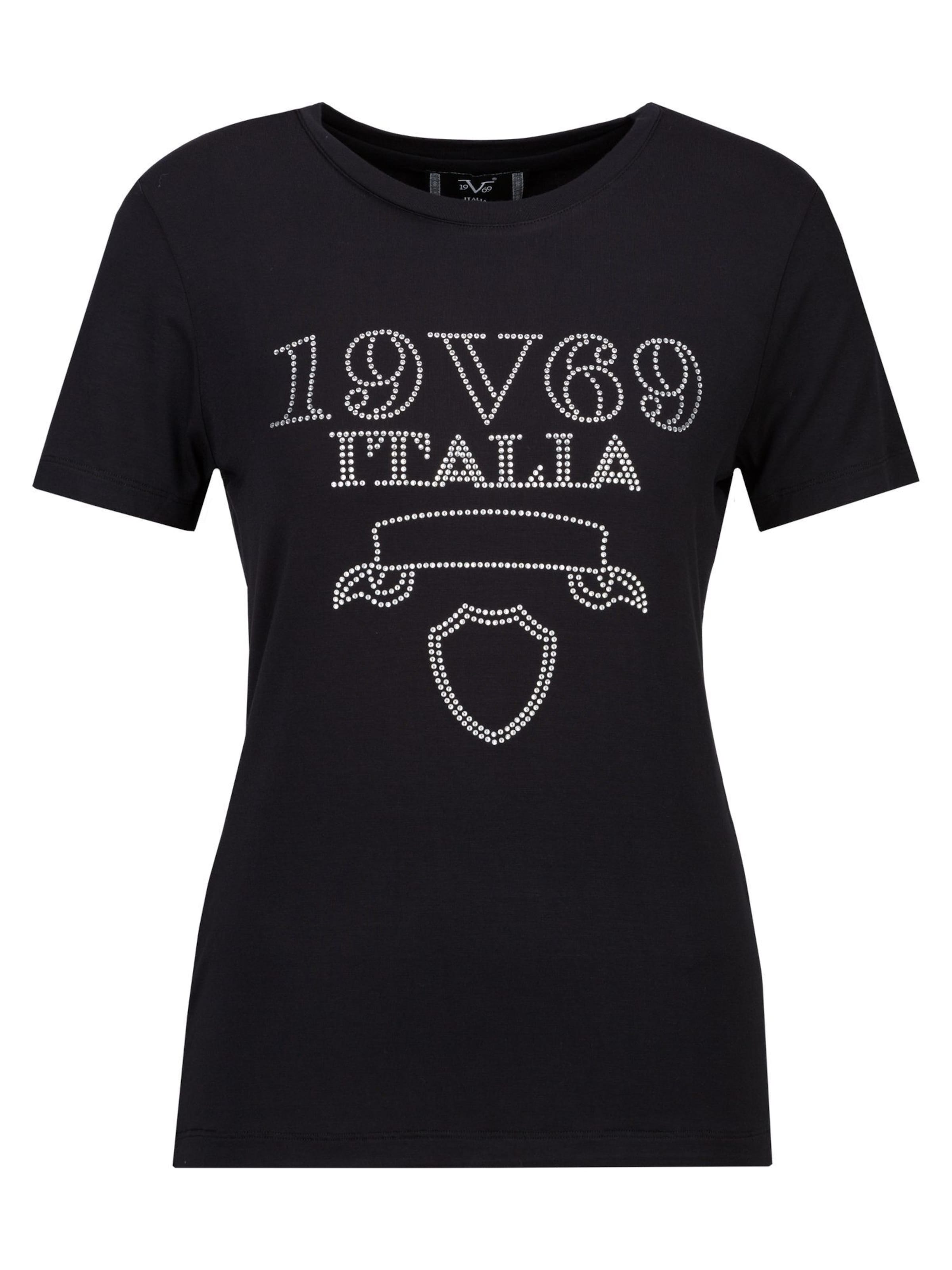 19V69 ITALIA Футболка 'Bella Stones' в Черный: спереди