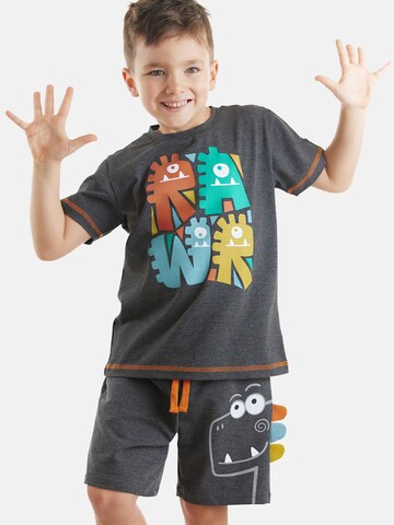 Denokids Set 'Rawr Dino' in Grau: Vorderseite