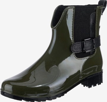 TOM TAILOR Rubber Boots in Green: front