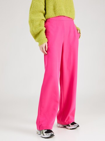 PIECES Wide leg Pants 'PCBOZZY' in Pink: front