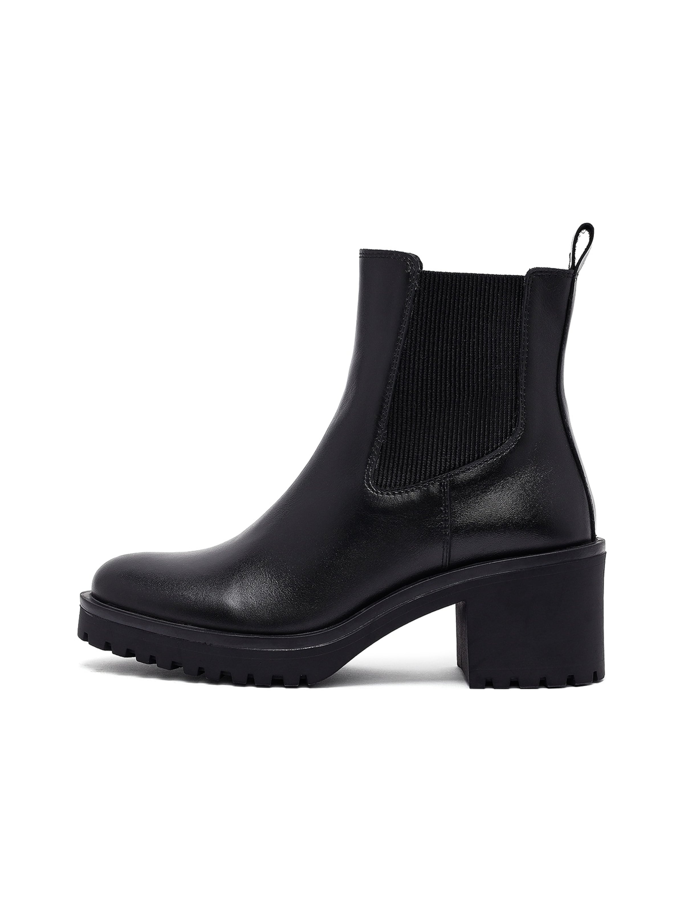 Derimod - Botas Chelsea en negro: frente