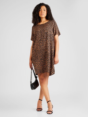 ONLY Carmakoma Dress 'NOVA BECH' in Brown