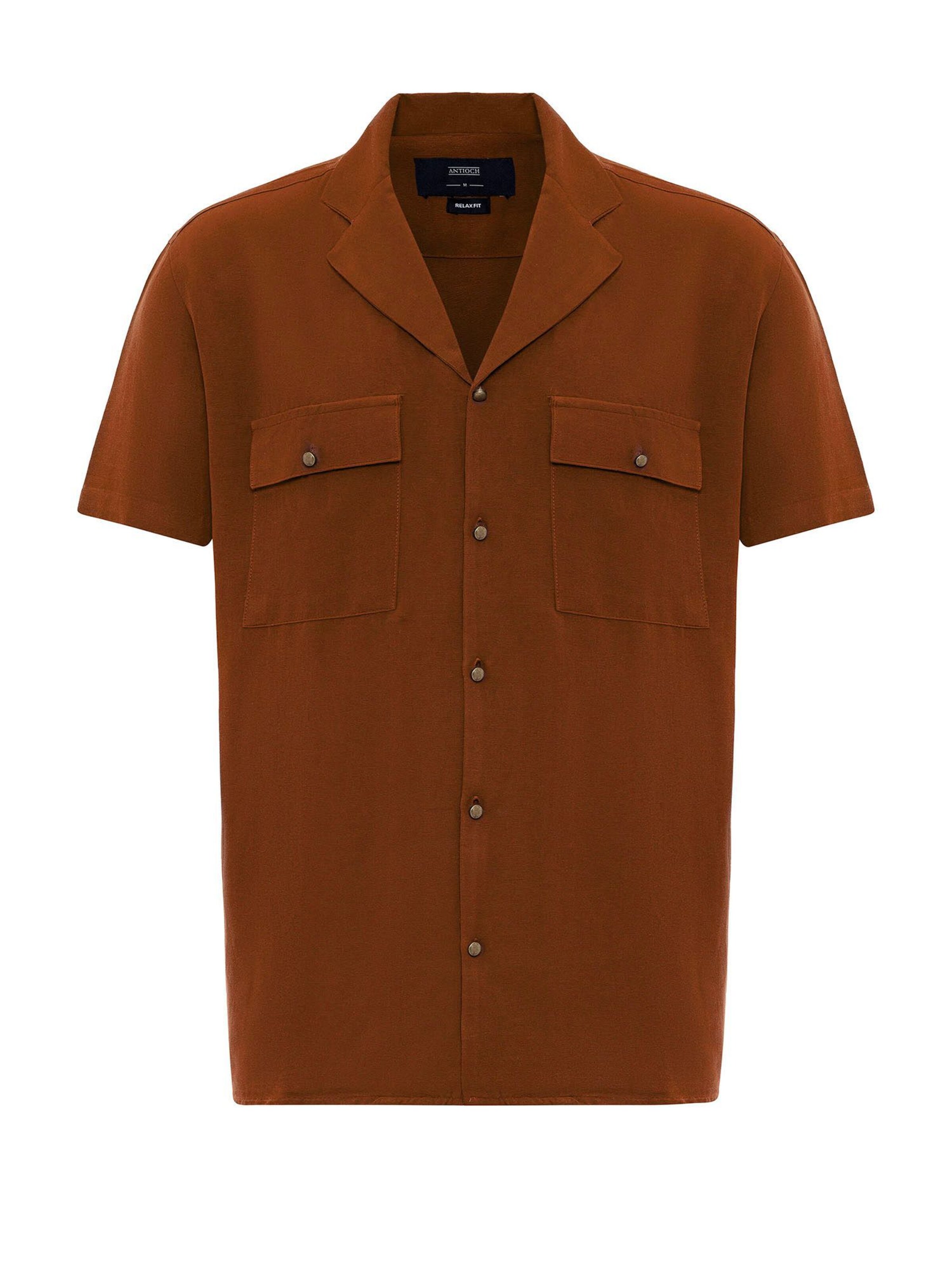 Antioch Button Up Shirt in Brown: front